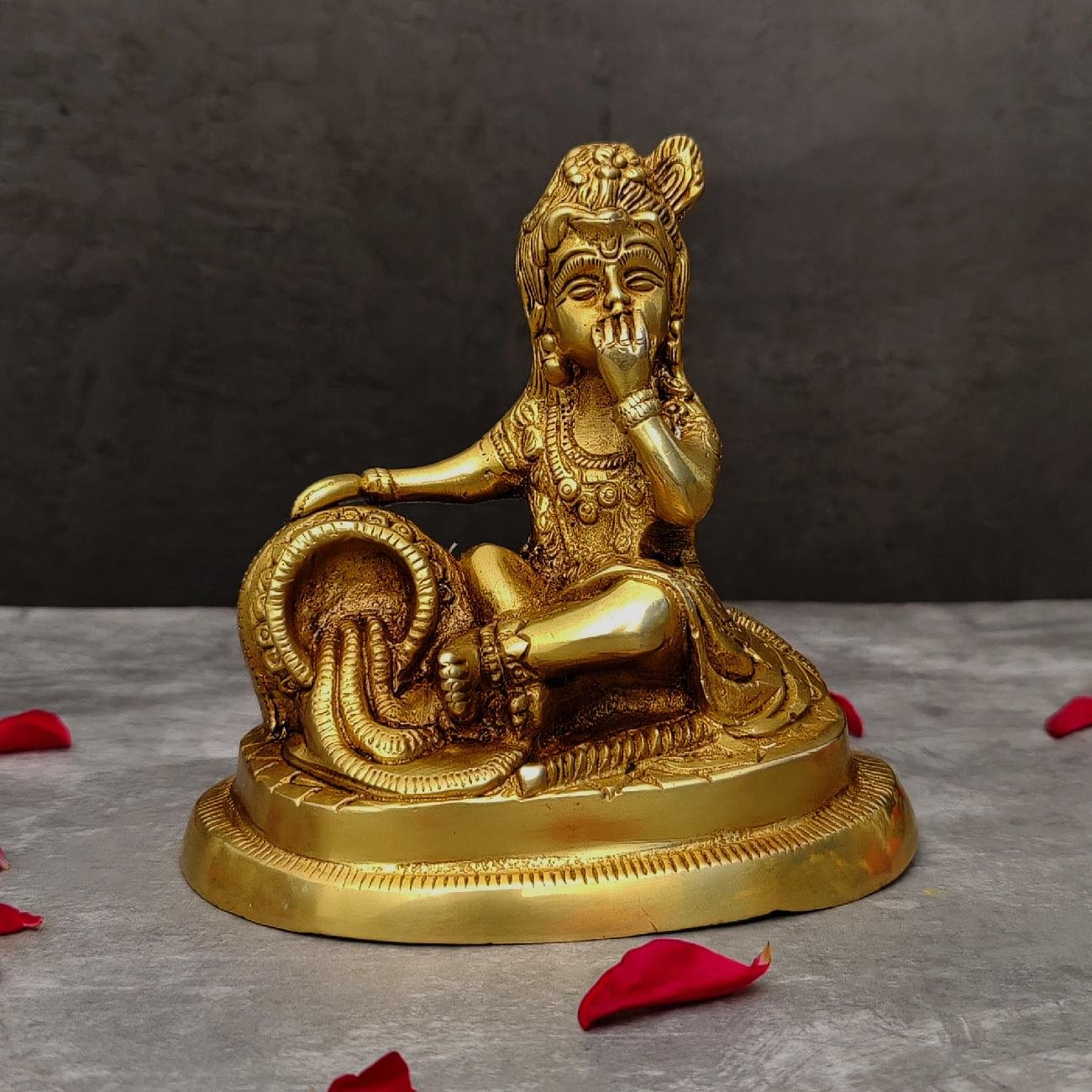 Brass Makhan Chor Krishna Idol