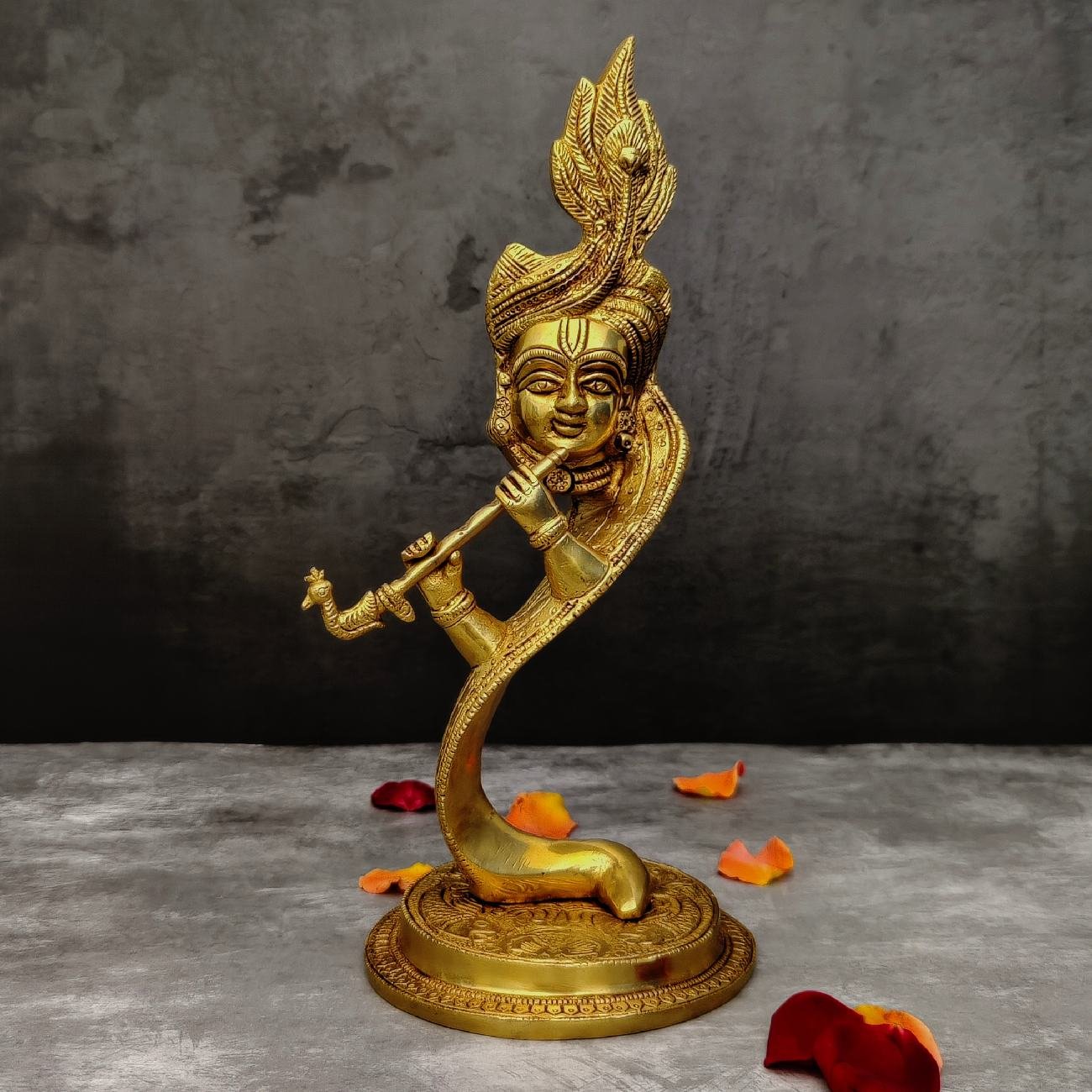 Fancy Brass Krishna Idol