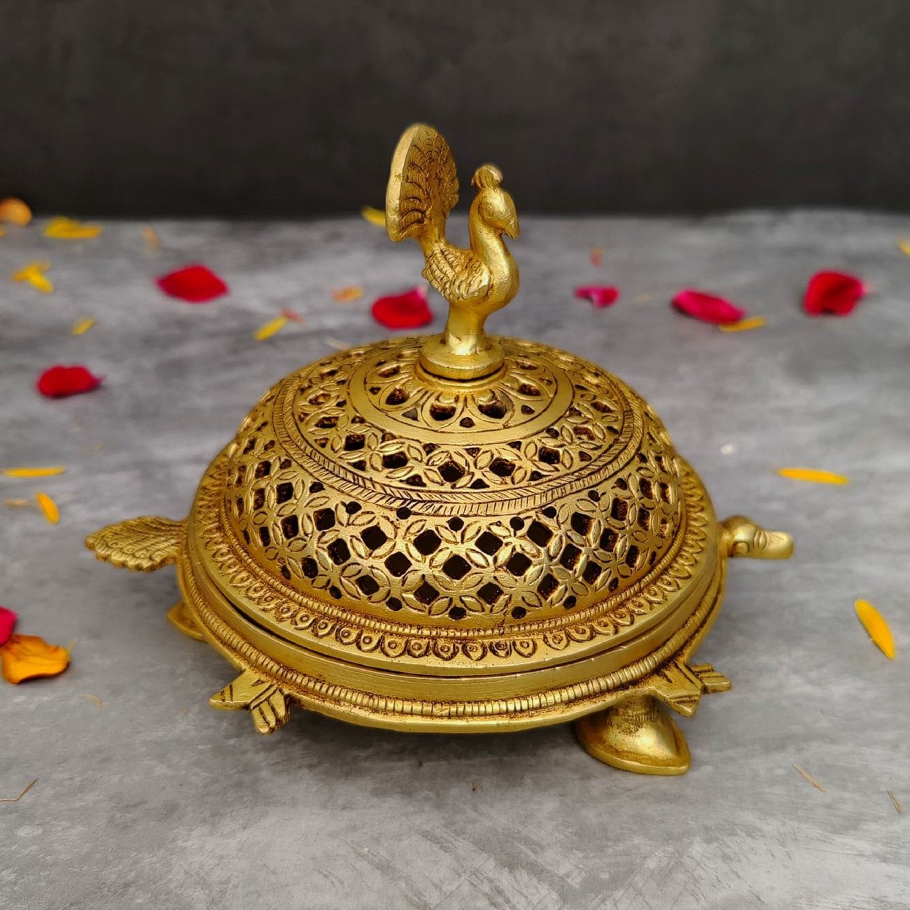 Brass Tortoise Dhoop Dani