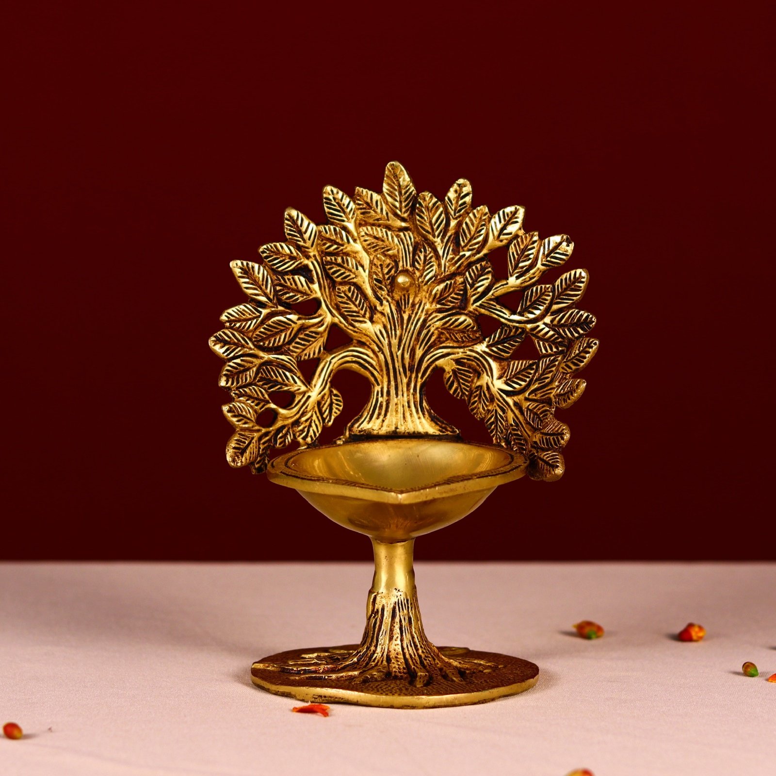 Brass Kalpavriksha Tree Diya