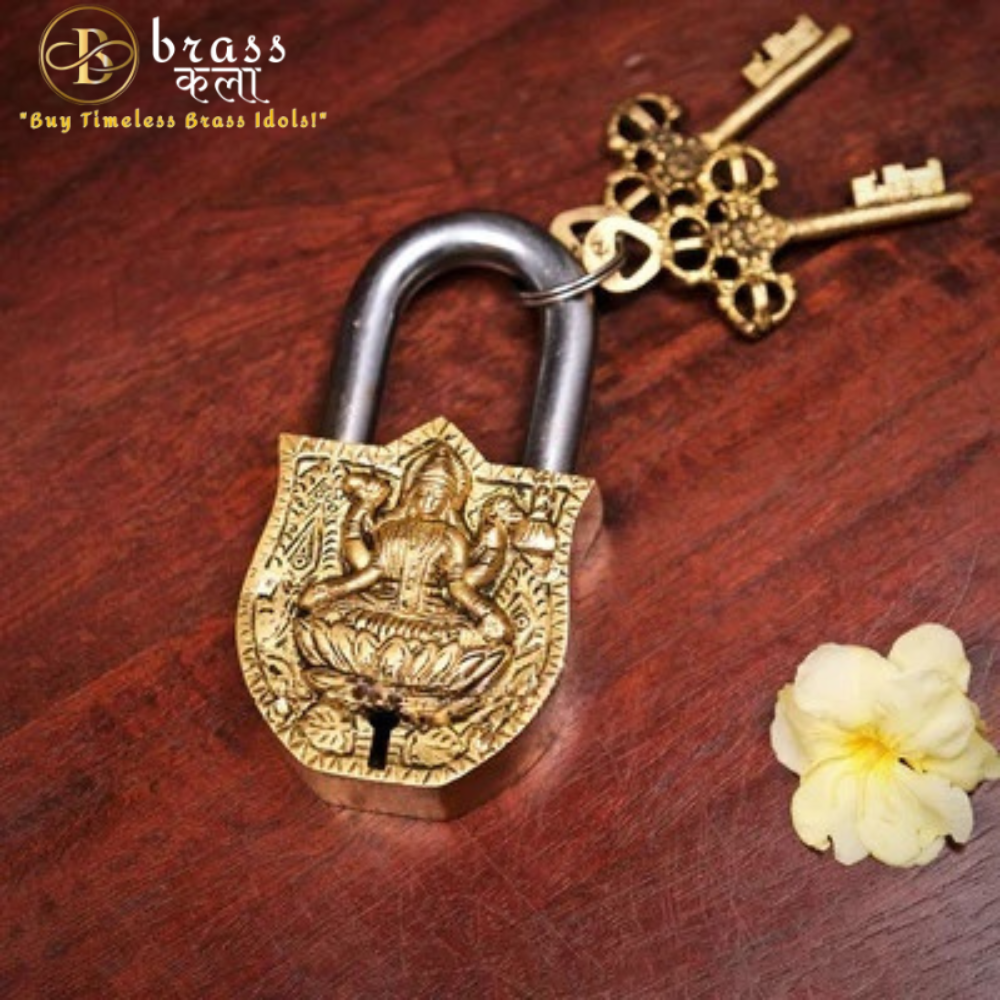 Brass Lakshmi Lock with keys