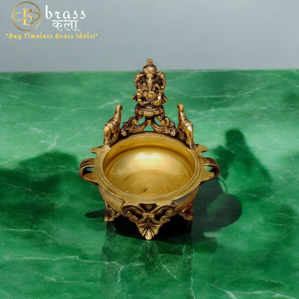 Brass Ganesha Urli