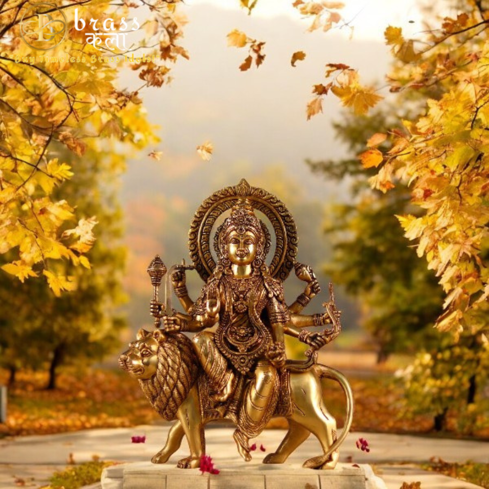Brass Goddess Durga Murti