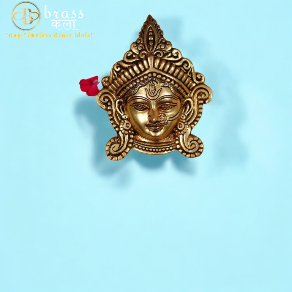 Brass Durga Mata Wall Hanging Face