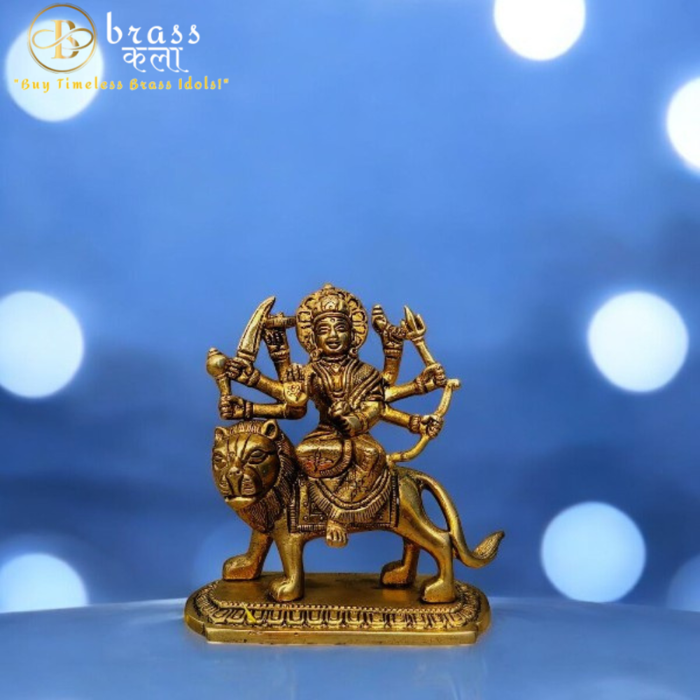 Brass Sherawali Mata Idol