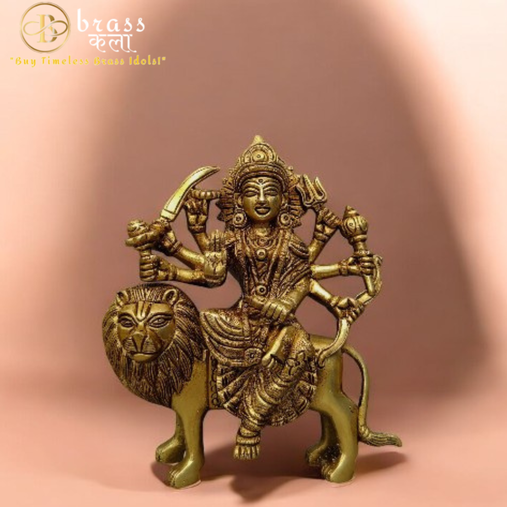 Brass Durga Mata Idol